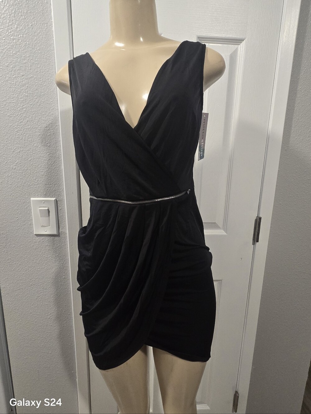 Mitto shop black t-Shirt dress small